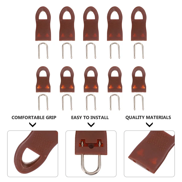 20 PCS Clothing Accessories Repair Pull Tabs Clothes Zipper Kit Wallet Jacket