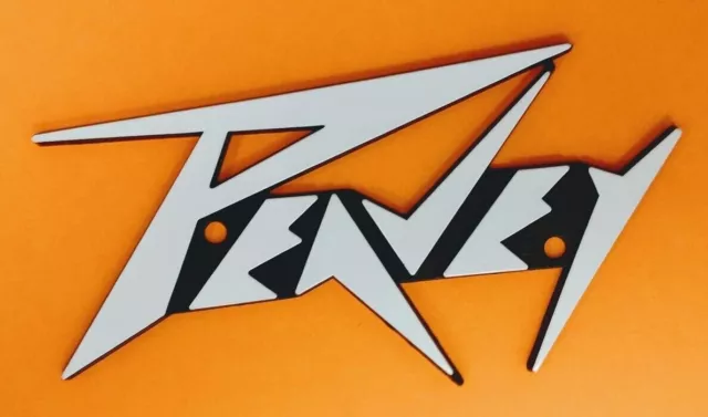 Small Peavey White (Lighting Bolt Style) Logo  As Used On Amps And Speakers