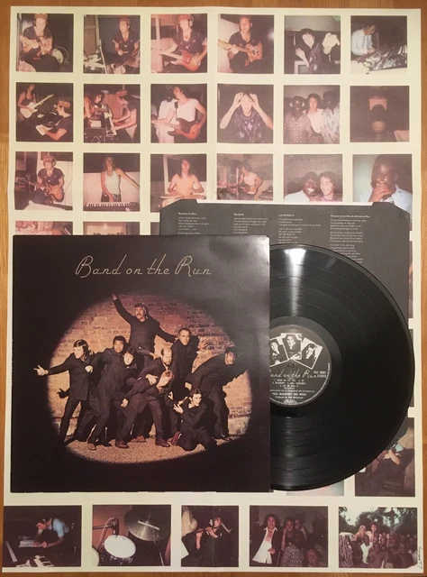 PAUL MCCARTNEY & WINGS - BAND ON THE RUN Vinyl LP + Lyric Inner ...
