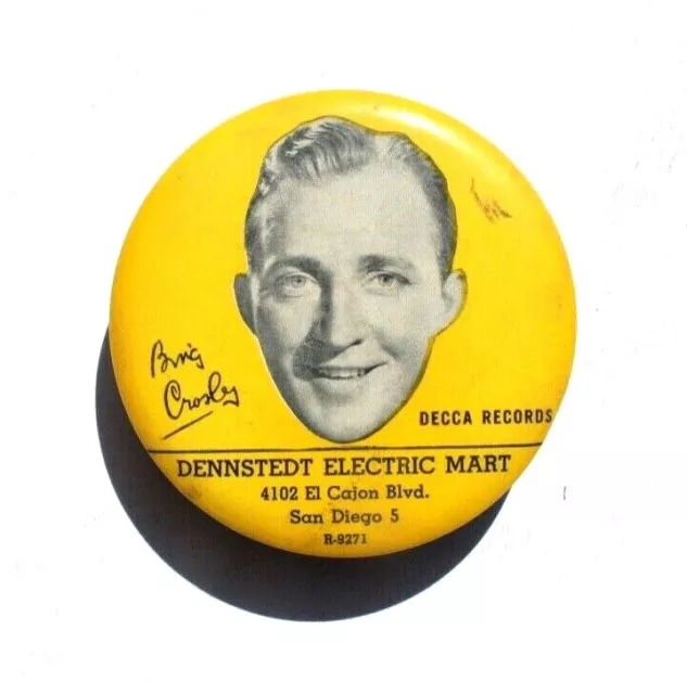 Vintage 1940 Vinyl Record Cleaner Bing Crosby / Decca Record "Electric Mart"