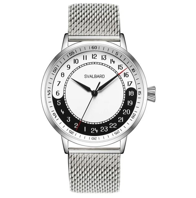 Montre Svalbard ELEMENTARY AA48 - Quartz Suisse, Boîtier Acier 40mm, Bracelet Cuir Marron - Homme