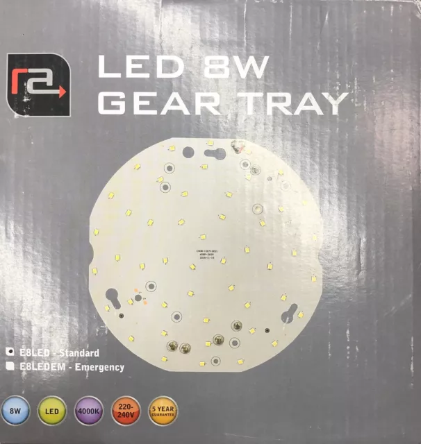 LED Gear Tray 8W Replacement For 2D Bulkhead 4000K E8LED
