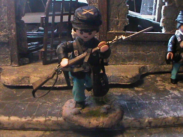 PLAYMOBIL CUSTOM SUBOFFICIER Confédéré  US-1861  Ref 0002bis 287195352785