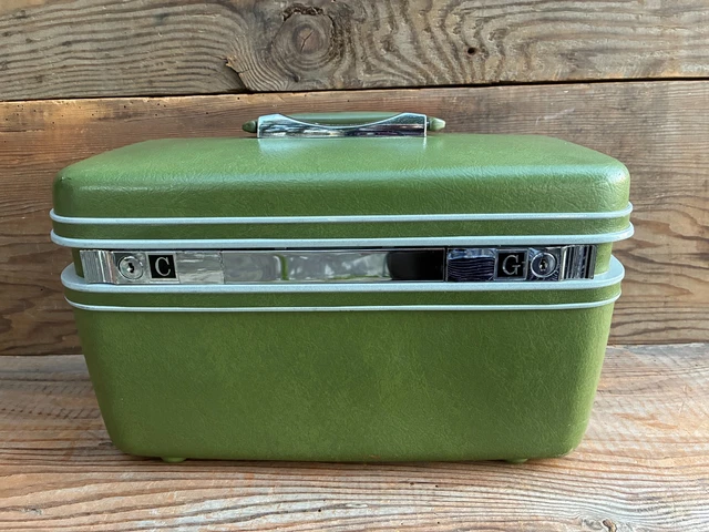 VINTAGE 1960S SAMSONITE Silhouette Avocado Green Hard Shell