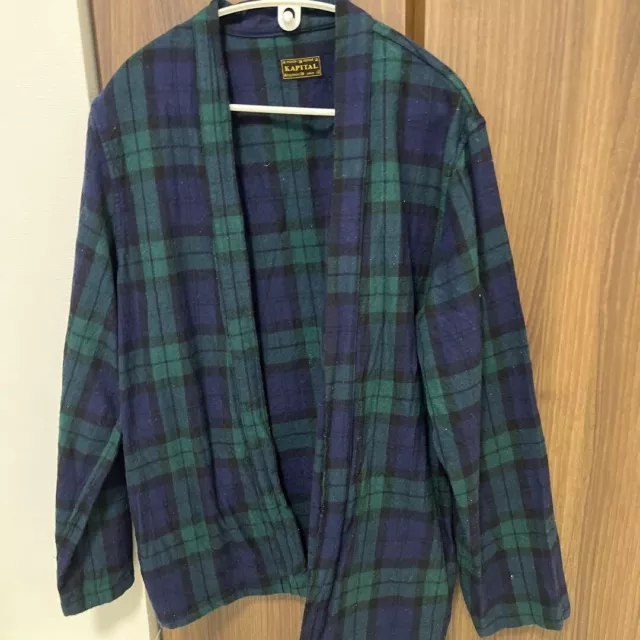 Kapital Check Kakashi Shirt Cardigan green size M JAPAN