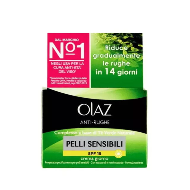 Olaz Crema Viso Giorno Antirughe Spf 15 Pelli Sensibili 50ml