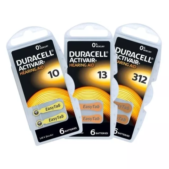 Duracell Activair Hearing Aid Batteries