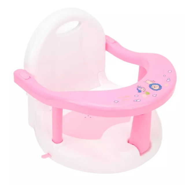 (Pink)Infant Bath Foldable Design Height Anti Topping Eco Friendly Plastic