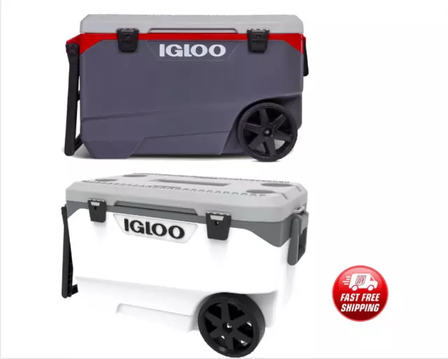 IGLOO LATITUDE 90 Quart Rolling Cooler EUR 106,73 PicClick FR