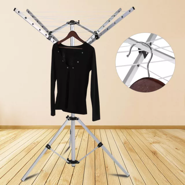 Clothes Rotary Clothesline 4 Arms Hanger Camping Laundry Dryer Natural Air Dryer 3