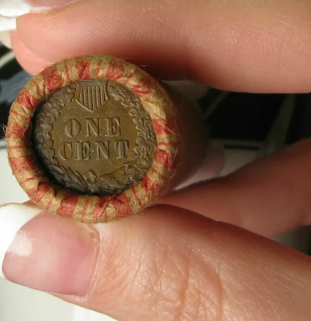 One Unopened Roll Indian  Head Cent Penny From Estate Lot Coin Collection Set