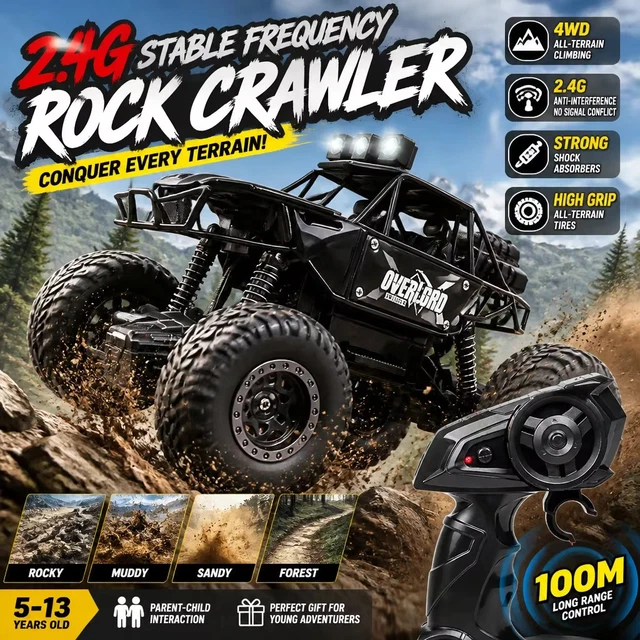 Cimbing Rocks 2.4G 4WD RC Rock Crawler Car Remote Control Off Road Climbing Vehicle ...