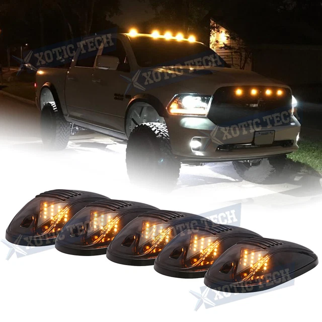 SMOKE CAB ROOF Marker Lights Amber for Dodge Ram 1500 2500 3500 4500
