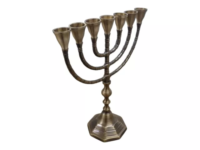 Menorah 7 branches Menora 10" - 25 cm original Brass Cooper vintage design