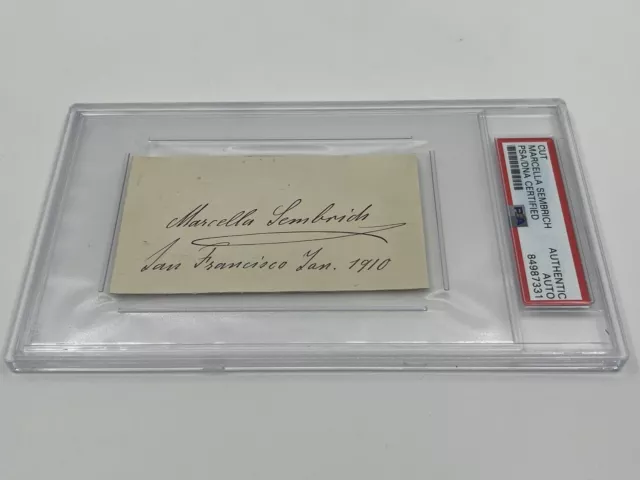 Marcella Sembrich Soprano Opera Singer Music Editor Signed Autograph Cut PSA DNA