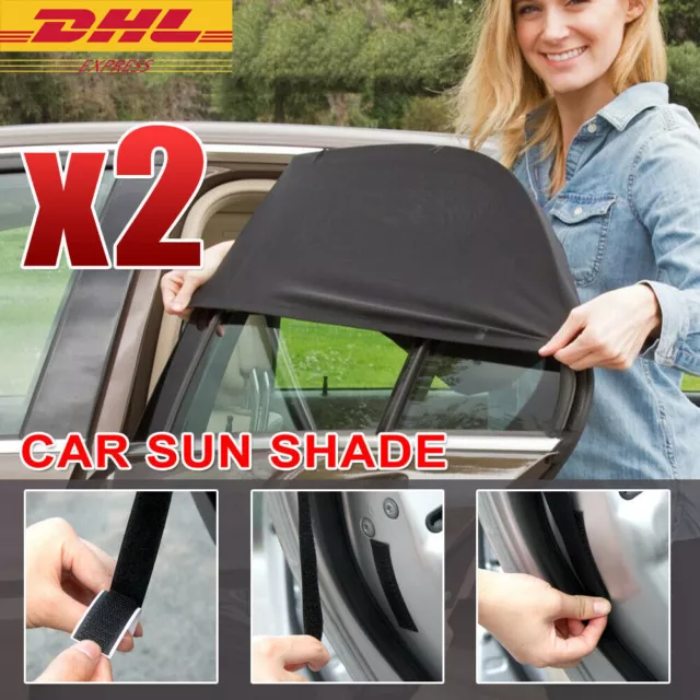 2X Auto Sonnenschutz UV Schutz Mesh Sonnenblende Universal für Kinder Baby DHL