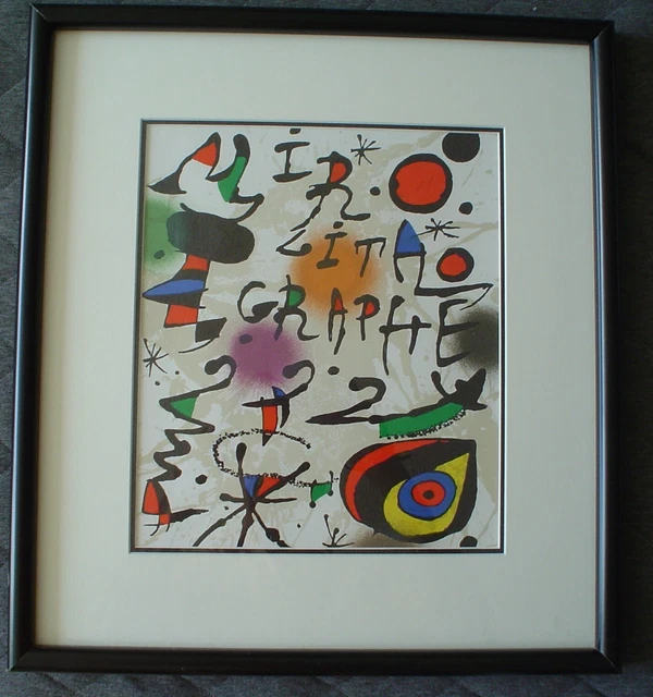 JOAN MIRO - Original  Lithograph From Miro Lithographs Volume 3 - Nice Frame