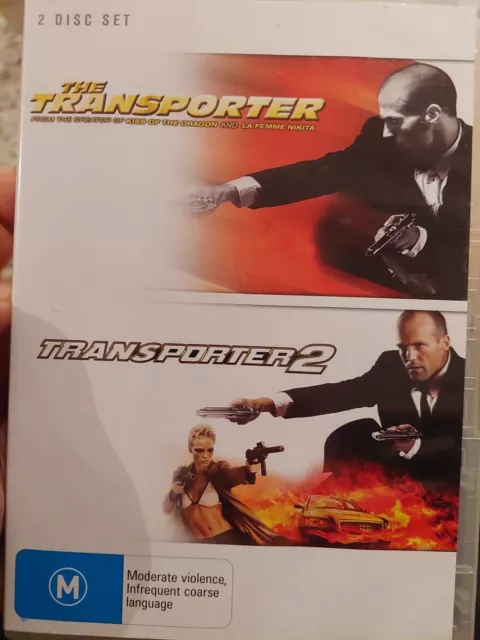 The Transporter + Transporter 2  PAL DVD 2 Disc R4 Movie Jason Statham