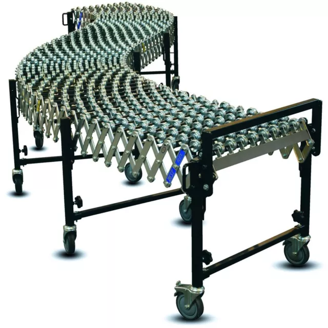 ULINE 200 Best Flex 200 - Expandable Gravity Skatewheel Conveyor - Some Wear ULINE 200 Best Flex 200 - Expandable Gravity Skatewheel Conveyor - Some Wear