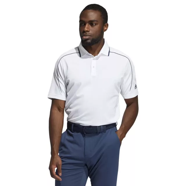 Adidas Golf Herren No Show Performance Seitenschlitze schnell trocknendes Poloshirt 40 % RABATT UVP
