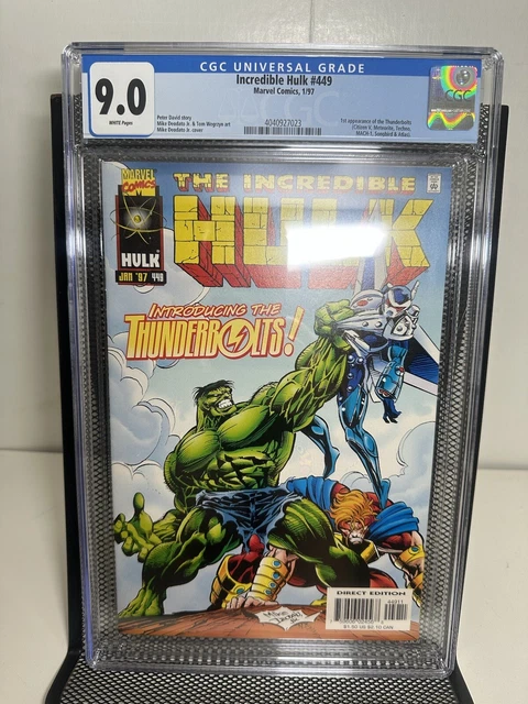 Incredible Hulk #449 *Cgc 9.0 White Pages * *1997* 1St App The Thunderbolts