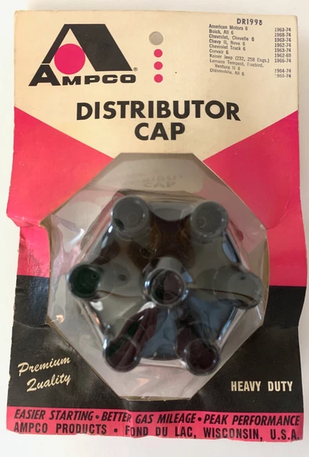 Vintage GM & AMC Distributor Cap 1962 to 1974 6 Cyl Ampco New NOS DR1998