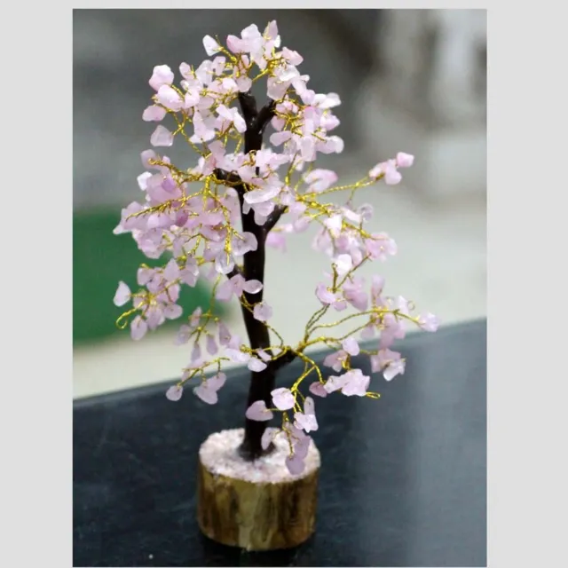 Rose Quarz Bonsai Geld Baum Dekoration Energy Heilung