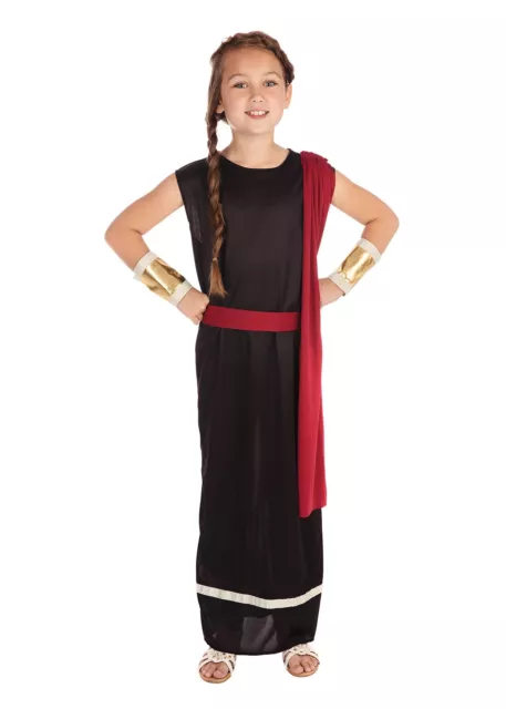 Bristol Novelty CC206 Roman Girl Costume, Red, Age 8-10 Years Old Age 8 - 10 yea