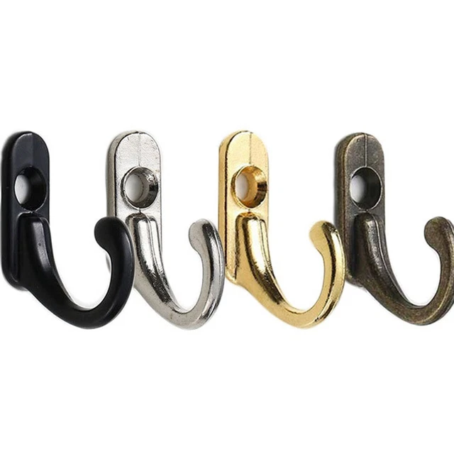 4/8pcs Hanging Metal Single Hook Clothes Hat Coat Robe Wall Door Hangers Hooks