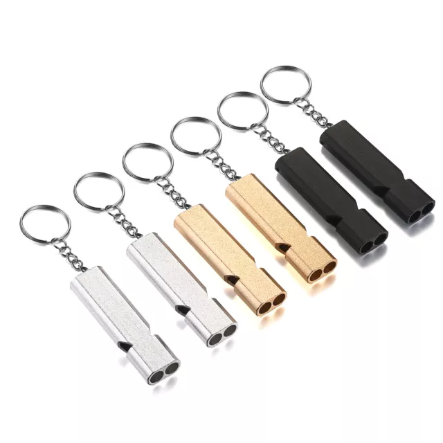 6Pcs 120db Loud Emergency Survival SOS Whistle Camping Hiking Keychain Outdoor N