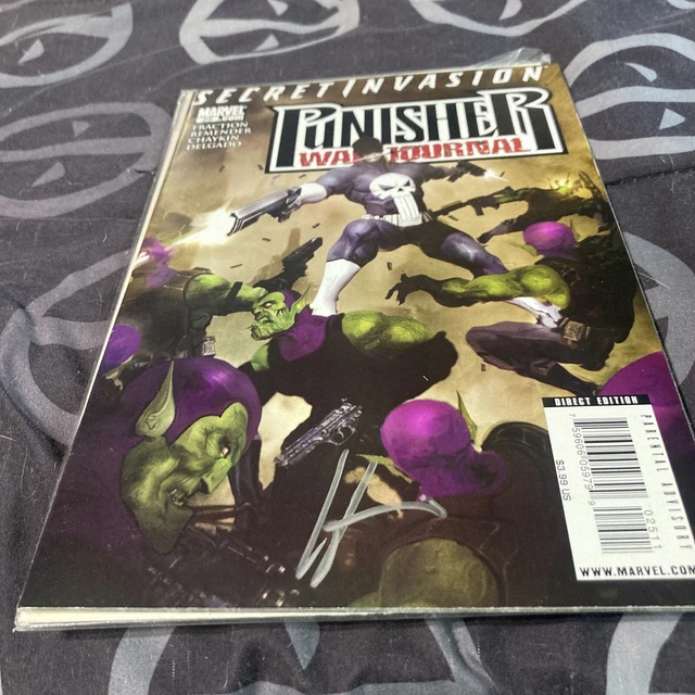 Secret Invasion Punisher War Journal Marvel 25 Signed By H Chaykin