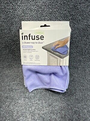Paquete de 2 paños/toallas de microfibra ligeros púrpura infusión para todo uso Casabella