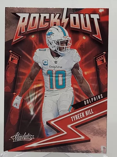 2023 PANINI ABSOLUTE TYREEK HILL ROCK OUT FOOTBALL CARD MIAMI DOLPHINS ...