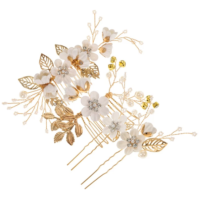 4 pz copricapo matrimonio cristallo forcina donna damigella d'onore