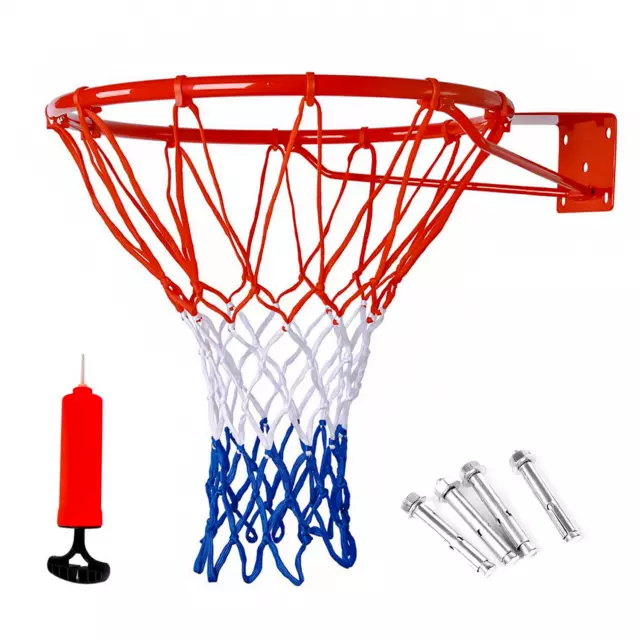 18" Full Size Basketball Hoop Ring Net Wall Mounted Outdoor Hanging Basket