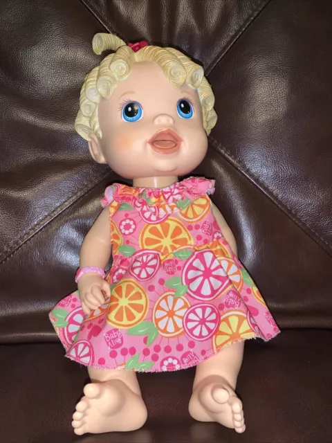 Hasbro Baby Alive BABY ALL GONE Talking Blonde Doll 2009