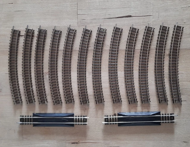 Modélisme ferroviaire train électrique: Arnold Rapido N, lot de rails, voies, 6