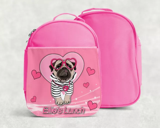Niños Rosa Carlino Amor Fiambrera para Colegio - Personalizada Con Tu Nombre
