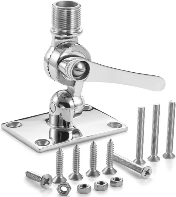 ZOMCHAIN Marine VHF Antenna Mounts, Ratchet Mount, 316 Stainless Steel...