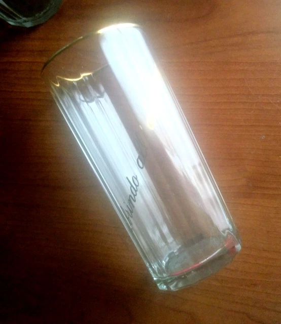 Bicchieri antichi set 6 pezzi Vetro filo oro scritta  "brinda all' amicizia"