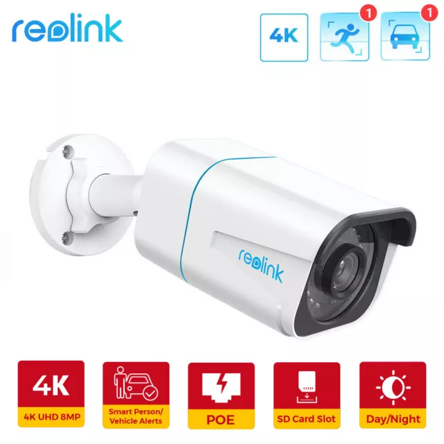 Reolink 4K Cámara Vigilancia PoE con Detección de Personas/Vehículos RLC-810A