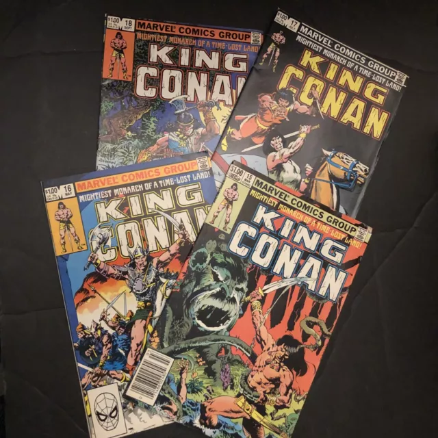 LOT of KING CONAN Marvel Comics Issues # 15, 16, 17, 18 Free Shipping!