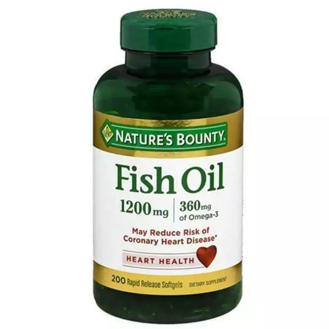 Nature's Bounty Fish Oil Softgels - 200 Count exp 04/24