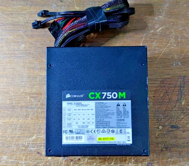 Alimentatore PC Corsair CX750 750W 80 Plus - Modulare ATX - Usato Ma In Ottimo Stato