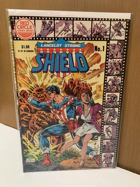 SHIELD 1 🔥1983 LANCELOT STRONG🔥RED CIRCLE Comics🔥Bronze Age🔥FN+