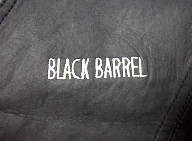 GILET Devant CUIR "Black Barrel" noir Homme, Taille M ----- (GCH_051) 2