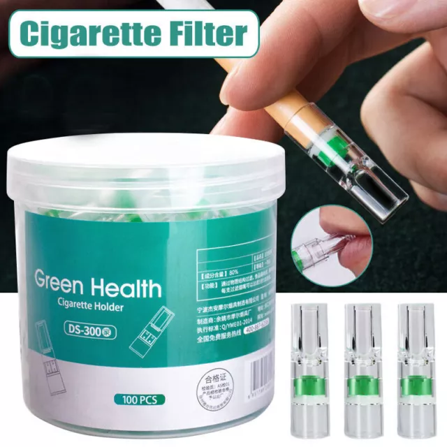 100Pcs Porte Cigarette Fumer Filtres Cigarette Tar-Proof Filtre Sain
