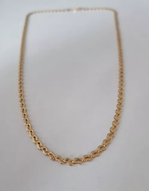 Glamira CAO 9 Carat Gold Necklace. Unusual & Unique Link.