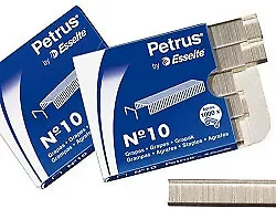 C/20 Cajas De 1000 Grapas Petrus Nº10 Galvanizadas