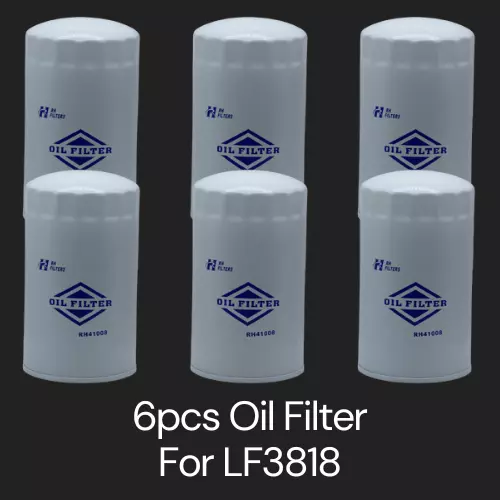 6 PIECES - LF3818 Engine Oil Filter Fit: Hino Kobelco New Holland Volvo